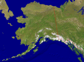 USA-Alaska Satellit + Grenzen 4000x2974